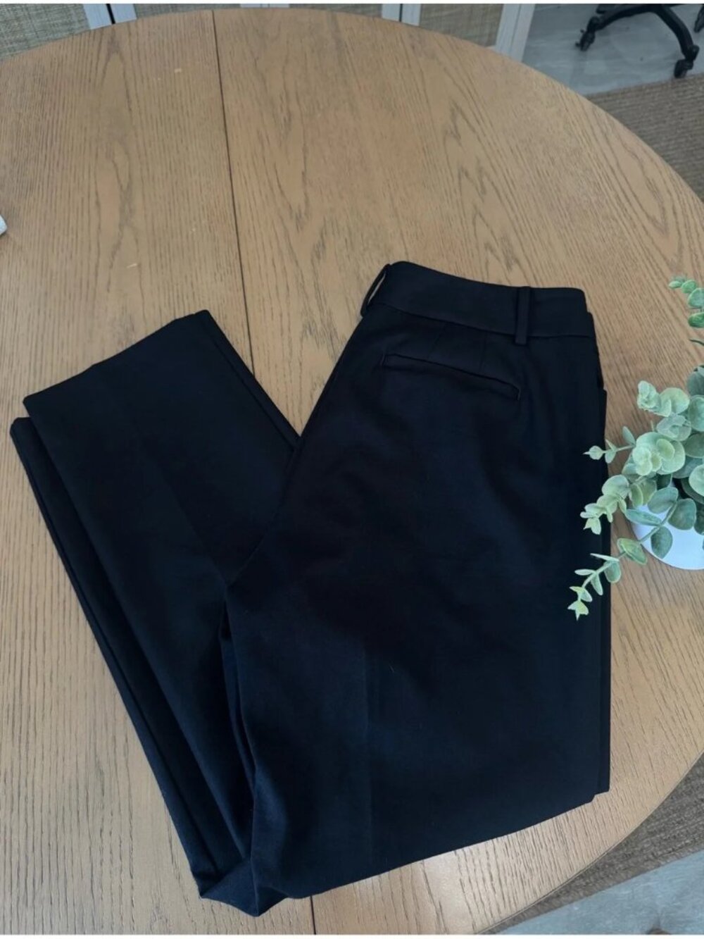 Ann Taylor Factory Black Ankle Dress Pants - 10 Career Office Stretch Trousers - Picture 6 of 6
